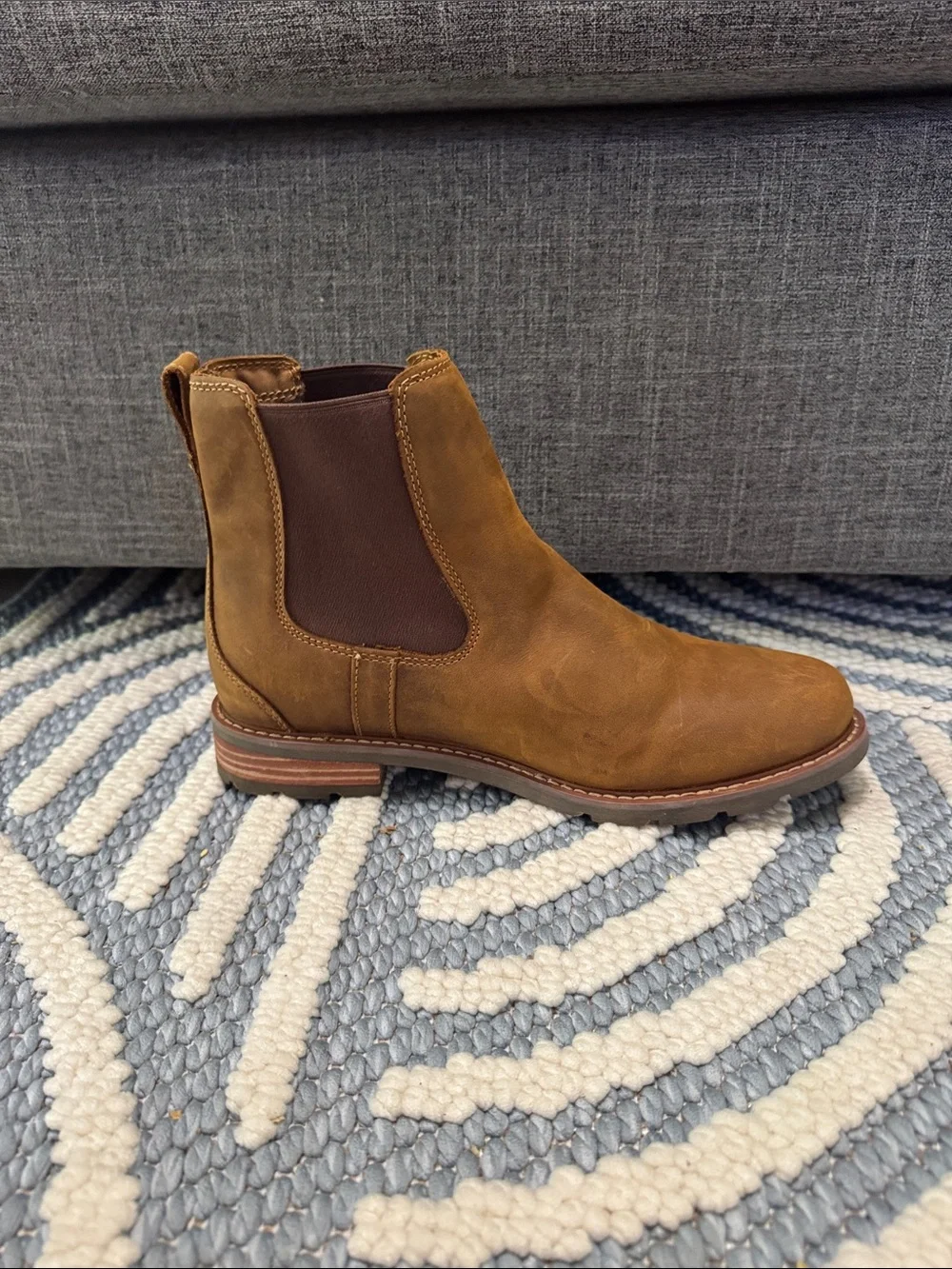 Ariat Wexford Waterproof Chelsea Boots Weathered Brown Leather Size 9.5 NWT - Picture 4 of 8